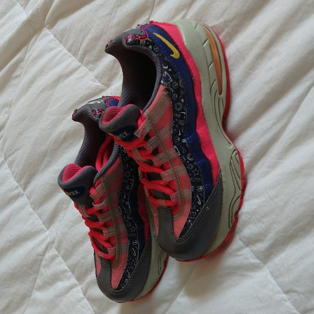 Girls Nike Air Max 97, 11C Pink Purple Grey